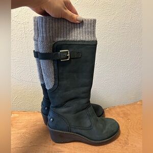 UGG Black and Gray Winter Boots / Size 9